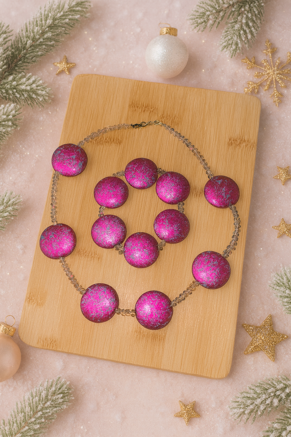 Handmade natural stone necklace