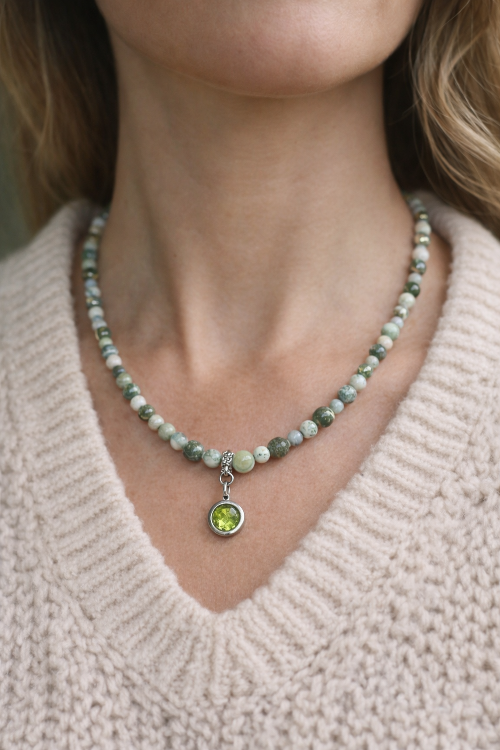 Moss Agate” Necklace - Image 2