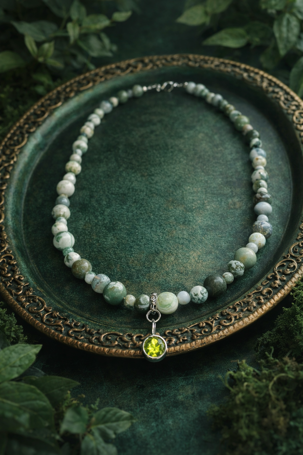 Moss Agate” Necklace